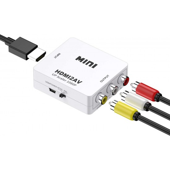 MAXGO 2007 Hdmi To Av Rca Tos Çevirici Dönüştürücü Adaptör Tv Tüplü Televizyon