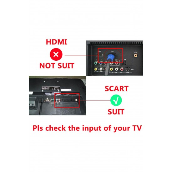 Maxgo 2164 Hdmi To Scart Av Video Tv Çevirici Dönüştürücü Adaptör Tüplü Tv