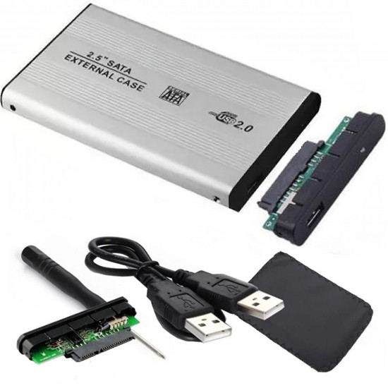 MAXGO 2.5 USB Harici SSD Harddisk HDD Kutusu Sata Hard Disk Harici - Kılıflı - Gümüş MG-2001S