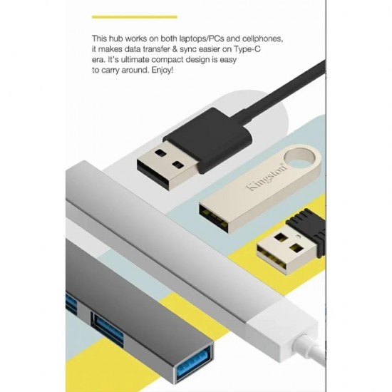 MAXGO 2226 Type-c To Usb Hub 4 Port Çoklayıcı Macbook Ile Uyumlu Çoğaltıcı Gold