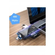 Maxgo 3004 Type-c Usb Otg Tf Sd Micro Kart Okuyucu Card Çevirici Dönüştürücü Adaptör