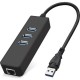 Maxgo 3005 USB 3.0 To Ethernet Gigabit RJ45 3 Port Hub Çoklayıcı Adaptör