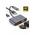 Maxgo 3006 Type c To Hdmi Vga Usb 3.0 Çevirici Dönüştürücü Kablo Adaptör