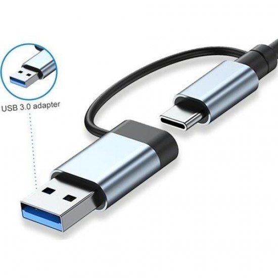 Maxgo 3011 7 In 1 Usb/type-c To Usb A Usb C-usb 2.0/3.0 Çevirici Adaptör 7 Port Çoklayıcı Usb Hub