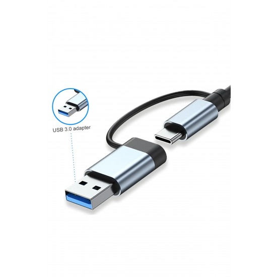 Maxgo 3011 7 In 1 Usb/type-c To Usb A Usb C-usb 2.0/3.0 Çevirici Adaptör 7 Port Çoklayıcı Usb Hub