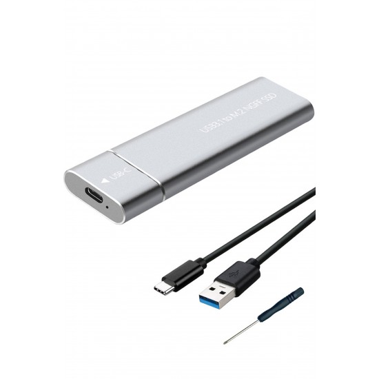 Maxgo 3015 M.2 Sata SSD Ngff To Type C USB 3.0 B-Key Mini Çevirici Adaptör Harici Harddisk Kutusu