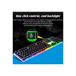 Maxgo 3111 Bajeal Işıklı Q Klavye - Mouse - Rgb Aydınlatmalı Türkçe Klavye- Oyuncu Klavyesi