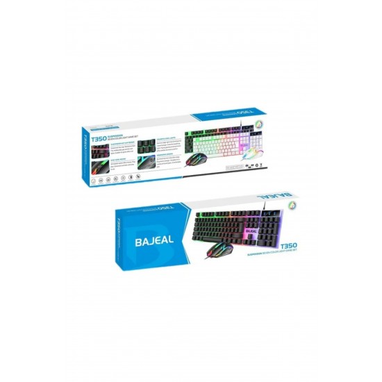 Maxgo 3111 Bajeal Işıklı Q Klavye - Mouse - Rgb Aydınlatmalı Türkçe Klavye- Oyuncu Klavyesi