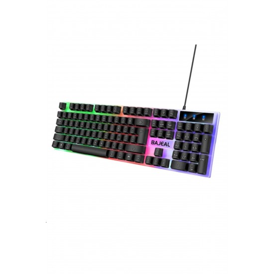 Maxgo 3111 Bajeal Işıklı Q Klavye - Mouse - Rgb Aydınlatmalı Türkçe Klavye- Oyuncu Klavyesi