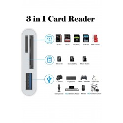 Maxgo 3113 Type-c Lightning Usb Otg Tf Sd Micro Kart Okuyucu Çevirici Dönüştürücü Adaptör