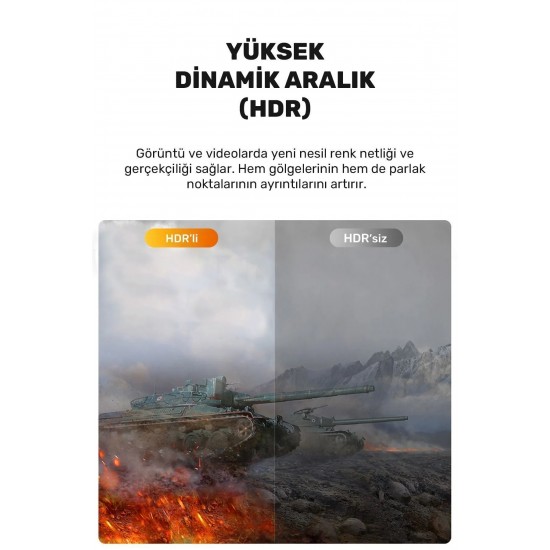 MAXGO 3118 Ultra Yüksek Hızlı 8k Hdmi 2.1 Kablo, 4k 144Hz Hdmi Kablosu 2 Metre Hdtv Kablosu