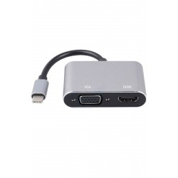 Maxgo 3120 Usb Type c To Hdmi Vga 3.1 Çevirici Dönüştürücü Kablo Adaptör