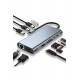 Maxgo 3121 Usb Çoklayıcı 11in1 Hub Type-c 4K HDMI Vga Lan Rj45 SD TF Kart Okuyucu Usb 3.0 Okuyucu Adaptör
