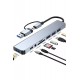 Maxgo 3122 8 In 1 USB Type-C USB 2.0/3.0 Audio 3.5 Tf Sd Çevirici Adaptör Çok Portlu Çoklayıcı USB Hub