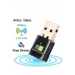 Maxgo 3123 Usb Wifi Adaptörü 600mbps Usb Kablosuz Alıcı Dongle Ağ Kartı Masaüstü Güçlendirici Tak Çalıştır