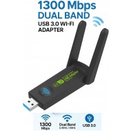 Maxgo 3125 Usb Wifi Adaptörü Kablosuz Wifi Internet Alıcı Ağ Kartı 1300 Mbps Usb 3.0 Çift Bant 2.4ghz 5ghz