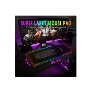 Maxgo 3126 Dünya Desenli Rgb Mouse Pad Led Değişen Ledli Gaming Mousepad 80x30 Işıklı Su Geçirmez