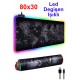 Maxgo 3126 Dünya Desenli Rgb Mouse Pad Led Değişen Ledli Gaming Mousepad 80x30 Işıklı Su Geçirmez