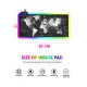 Maxgo 3126 Dünya Desenli Rgb Mouse Pad Led Değişen Ledli Gaming Mousepad 80x30 Işıklı Su Geçirmez