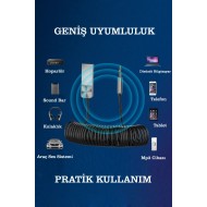 Maxgo 3128 Usb Wireless Bluetooth Araç Kiti Hifi Stereo Ses Alıcısı Aux 3.5mm Adaptörü Bluetooth 5.1 Hd10