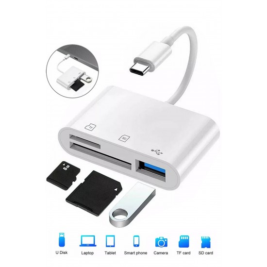 Maxgo 3132 Usb 3.1 Hub Sd Microsd Tf Kart Okuyucu Çevirici Çoğaltıcı Type C Çoklayıcı
