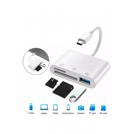 Maxgo 3132 Usb 3.1 Hub Sd Microsd Tf Kart Okuyucu Çevirici Çoğaltıcı Type C Çoklayıcı