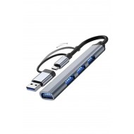 Maxgo 3133 USB Çoklayıcı, USB - 4 USB Girişli USB Çoğaltıcı, Type c USB Hub USB 3.0 4-Port Hub