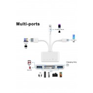 Maxgo 3136 Type-c Usb Lightning Otg Iphone Tf Sd Micro Kart Okuyucu Card Çevirici Dönüştürücü Adaptör