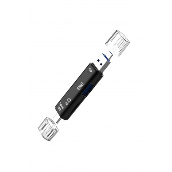 Maxgo 3138 Type C Usb Kart Okuyucu Micro Sd Card Reader Çevirici Dönüştürücü Adaptör
