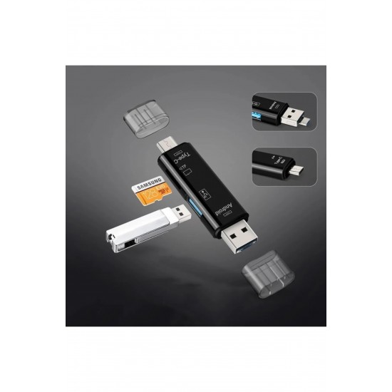 Maxgo 3138 Type C Usb Kart Okuyucu Micro Sd Card Reader Çevirici Dönüştürücü Adaptör