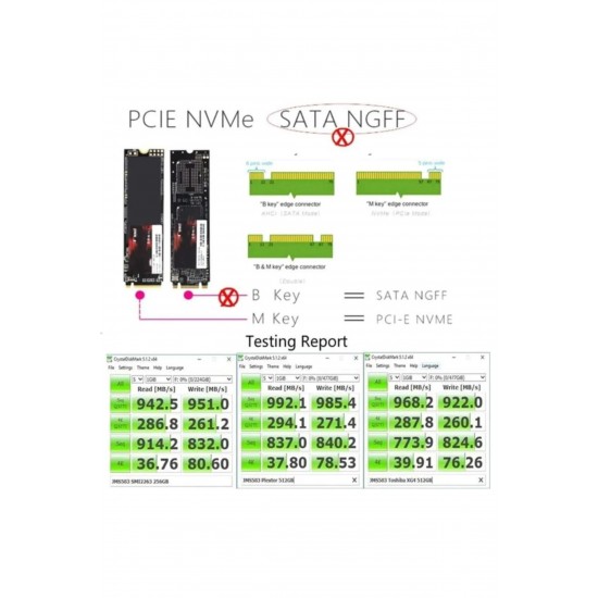 Maxgo 3143 Usb 3.1 Type C To Pci-e Express Nvme Ssd M.2 M-key Hard Disk Kutusu