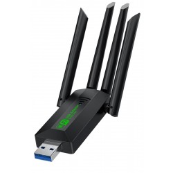 Maxgo 3148 Usb Wifi Adaptörü Kablosuz Wifi Internet Alıcı Ağ Kartı 1200 Mbps Usb 3.0 Çift Bant 2.4gh