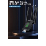 Maxgo 3148 Usb Wifi Adaptörü Kablosuz Wifi Internet Alıcı Ağ Kartı 1200 Mbps Usb 3.0 Çift Bant 2.4gh