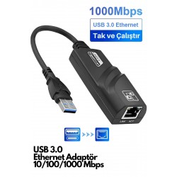 Maxgo 3150 Usb 3.0 To Ethernet Dönüştürücü Çevirici Adaptör Gigabit 1000 Mbps