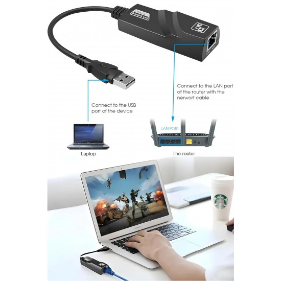 Maxgo 3150 Usb 3.0 To Ethernet Dönüştürücü Çevirici Adaptör Gigabit 1000 Mbps
