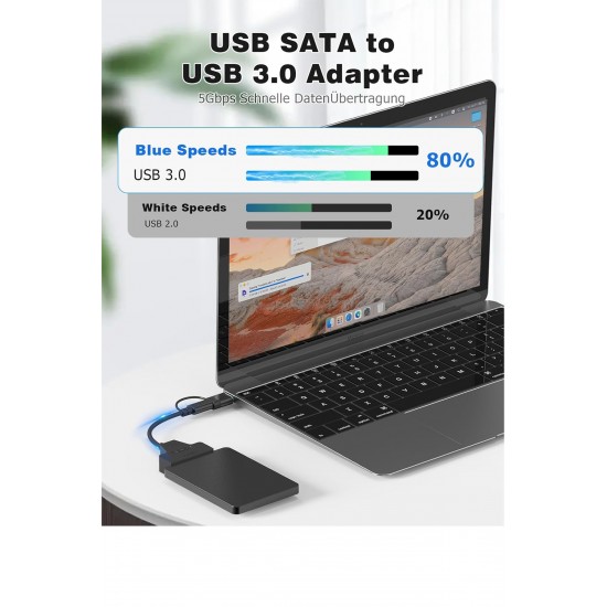 Maxgo 3151 Type-C Usb Sata 3.0 2.5 3.5 Inç Ssd Hdd Harddisk Çevirici Dönüştürücü Kablosu