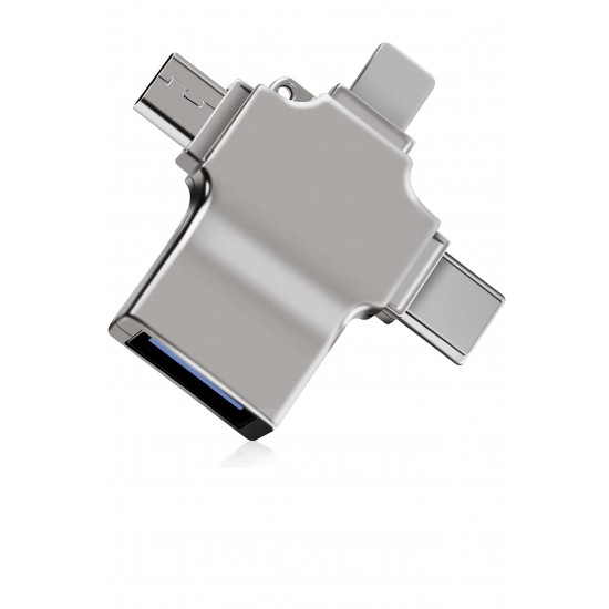 Maxgo 3152 Lightning - Type-c - Micro OTG Usb 3.0 Bellek Okuyucu Çevirici Dönüştürücü Adaptör