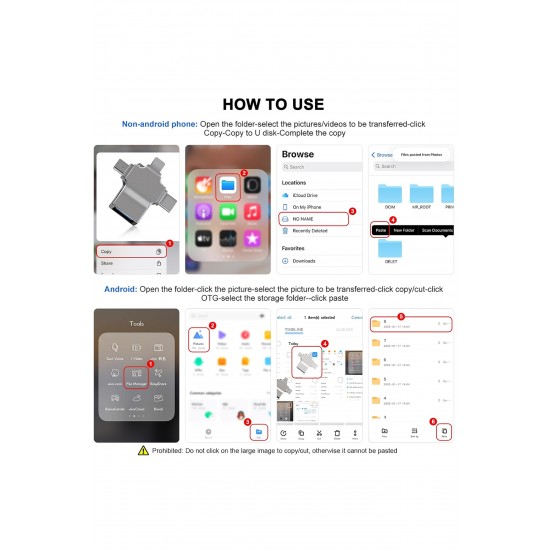 Maxgo 3152 Lightning - Type-c - Micro OTG Usb 3.0 Bellek Okuyucu Çevirici Dönüştürücü Adaptör