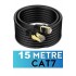 Maxgo 3156 Cat7 Ethernet Kablosu 15 Metre – RJ45 LAN İnternet Modem Data Kablosu, 10Gbps, 600MHz