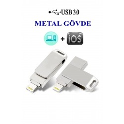Maxgo 3161 128 Gb Flash Bellek Iphone Lightning 3.0 Usb Otg Flash Data Pc Uyumlu