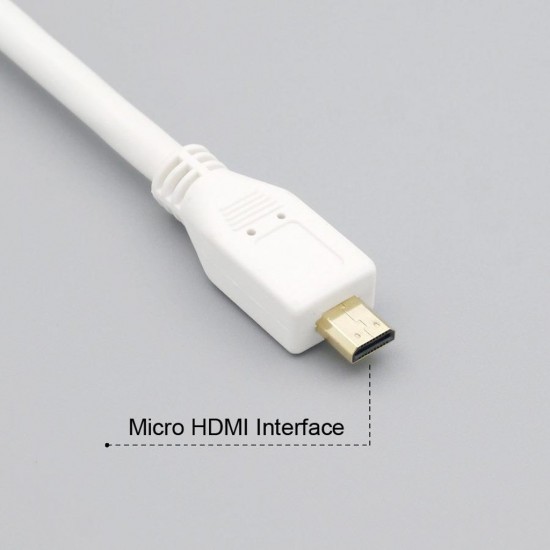 MAXGO Micro Hdmi to VGA Kablo Çevirici Dönüştürücü Ses Destekli HDMI BST-2014P