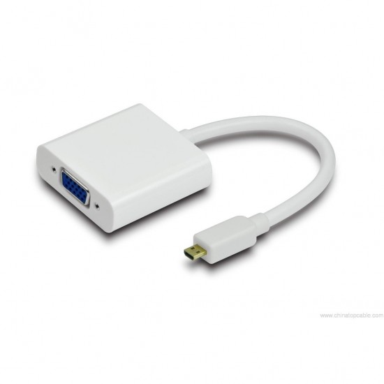 MAXGO Micro Hdmi to VGA Kablo Çevirici Dönüştürücü Ses Destekli HDMI BST-2014P