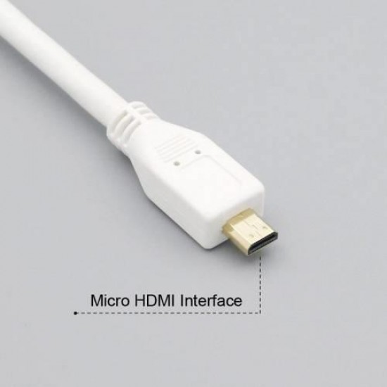 MAXGO Micro Hdmi to VGA Kablo Çevirici Dönüştürücü Ses Destekli HDMI BST-2014P