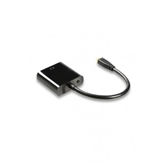 MAXGO Micro Hdmi to VGA Kablo Çevirici Dönüştürücü Ses Destekli HDMI BST-2014P