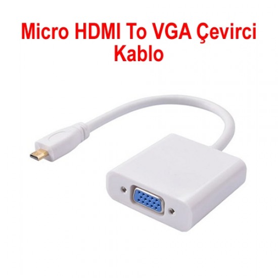 MAXGO Micro Hdmi to Vga Kablosu KABLO Çevirici HDMI BST-2079p Dönüştürücü