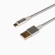 Micro Usb Şarj ve Data Kablosu KABLO - Gümüş  Samsung - Htc - Lg - Asus - Sony - Huawei - Lenovo BST