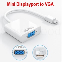 Maxgo 2040 Mini Displayport To VGA Kablo Dönüştürücü Mini Dp VGA Mini Display In VGA Out Converter Thunderbolt