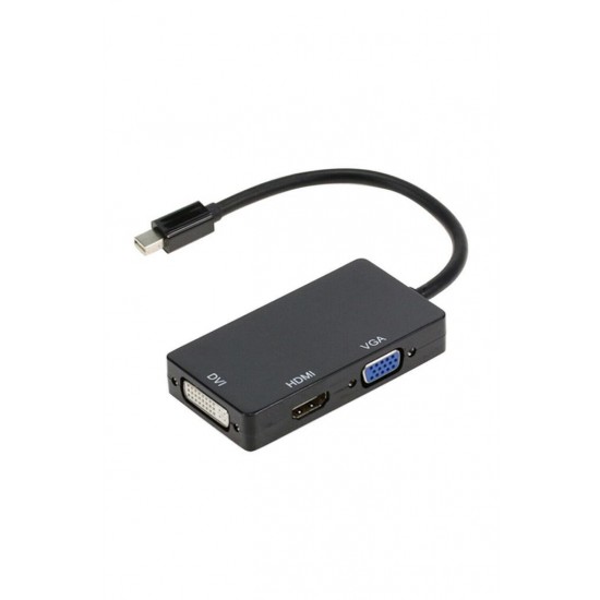 MAXGO Mini Displayport To Hdmi Dvi Vga Kablo Çevirici Dönüştürücü Thunderbolt BST-2106