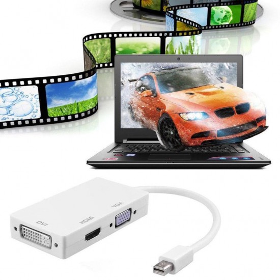 MAXGO Mini Displayport To Hdmi Dvi Vga Kablo Çevirici Dönüştürücü Thunderbolt BST-2106