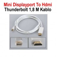 Mini Displayport to Hdmi Kablo Display Port MAC Macbook TV LCD Bağlantı Görüntü Aktarma